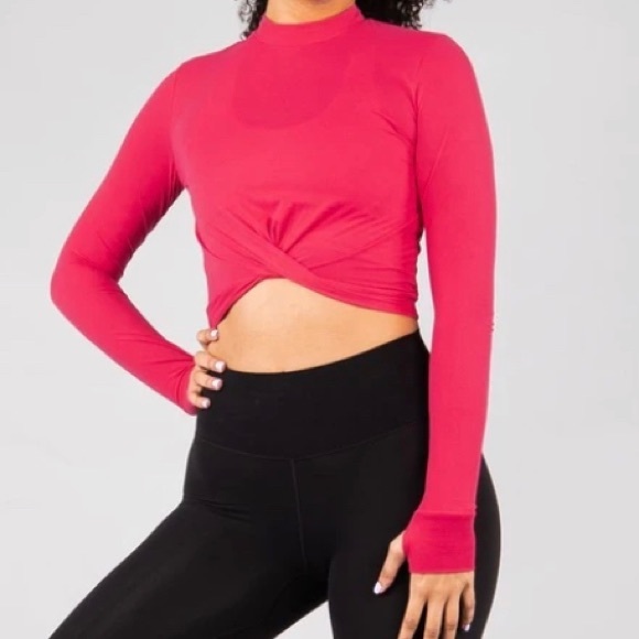 Knotty & Nice Crop - Raspberry - Picture 1 of 4